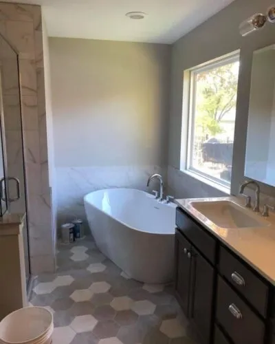 bathroom tub after remodel
