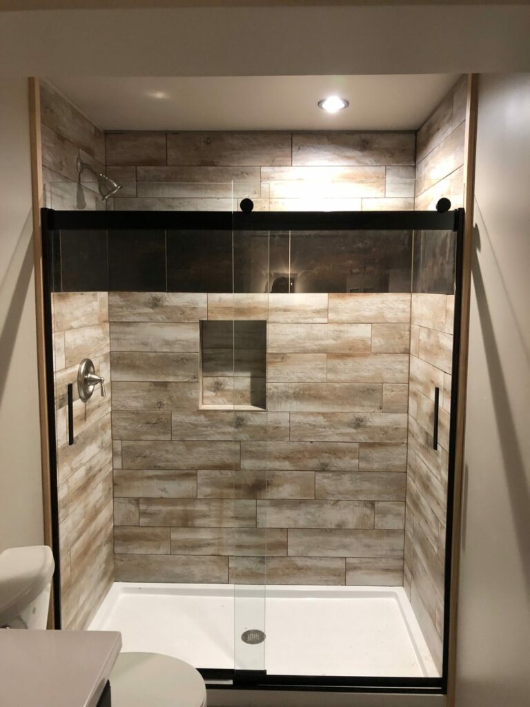 floor to ceiling tile shower remodel